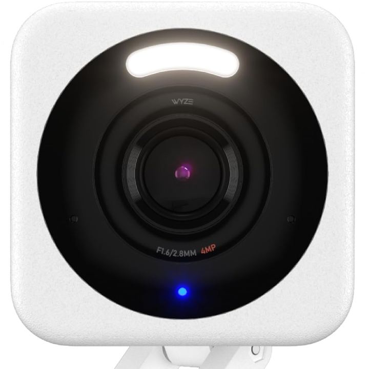 White indoor WiFi security camera